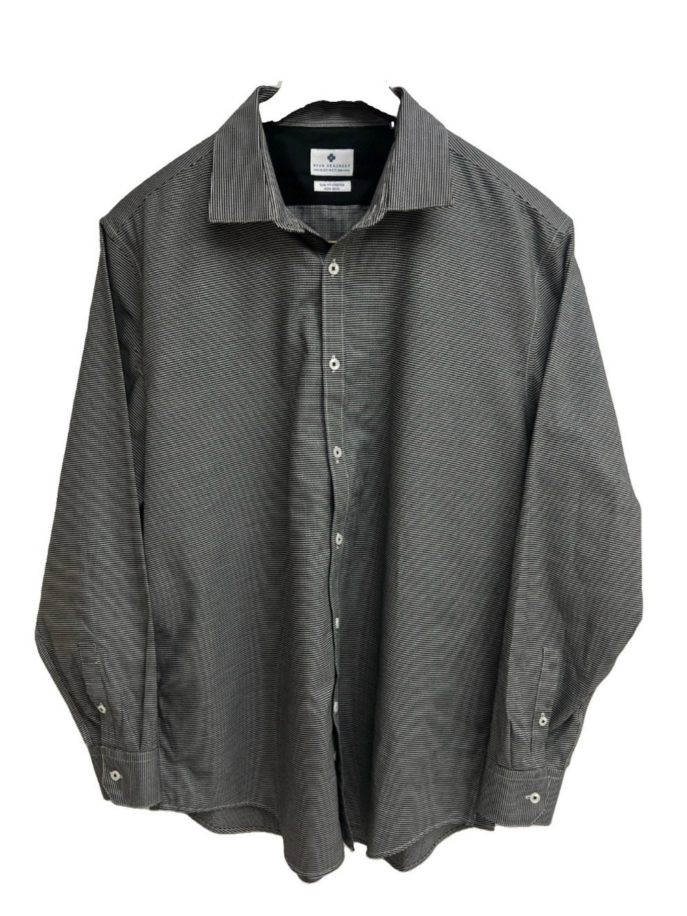 Ryan Seacrest Distinction Men's Charcoal Button-Up Dress Shirt